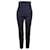 Alexander McQueen High Waist Pants in Navy Blue Virgin Wool  ref.887570