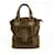 Autre Marque Celine Monogram Brown Suede Shiny Leather Top Handles Grab bag Sac à main Marron  ref.887573