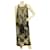 Vestido de verano a la rodilla sin mangas de seda con babero con cuentas de leopardo floral de Camilla Multicolor  ref.887592