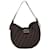 FENDI Zucca Canvas Mamma Baguette Shoulder Bag Black Brown Auth fm2229  ref.887680