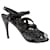 Alaïa Studded silver sandals Black Silvery Leather  ref.887755