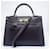 Sella Hermès Kelly 32 cm in scatola marrone Marrone scuro Pelle  ref.888185
