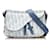 Bolso blando Saddle Mini Oblique Kasuri Dior azul Lienzo Paño  ref.888245
