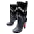 CHRISTIAN LOUBOUTIN SHOES 37 SUEDE & LEATHER HEEL BOOTS BOOTS SHOES Black  ref.888330