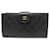 VINTAGE CHANEL WALLET CLASP TIMELESS QUILTED BLACK LEATHER WALLET  ref.888380