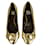 Burberry gold quilted leather Oxford ballerina ballet flats buckle 39,5 Golden  ref.888492