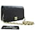 CHANEL Full Flap Chain Shoulder Bag Clutch Black Quilted Lambskin Leather  ref.888568