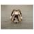 Hermès scarf ring "trio" golden Gold hardware Steel  ref.888576