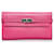 Hermès Hermes Pink Kelly Classic Wallet Leather Pony-style calfskin  ref.889818
