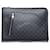Louis Vuitton Black Damier Graphite Poche-Dokumentenportfolio Schwarz Leinwand  ref.889840