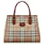 Burberry Brown Haymarket Check Tote Bag Beige Cloth Cloth  ref.889845