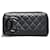 Chanel Schwarze Cambon Ligne-Geldbörse mit umlaufendem Reißverschluss Leder  ref.889863