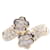 & Other Stories 18K Diamond Flower Ring Golden Metal  ref.889883