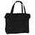 FENDI Zucchino Canvas Hand Bag Black Auth am4149  ref.890201