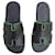 Hermès new izmir sandals Black Green Leather  ref.889118