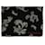 Lenço Louis Vuitton com estampa floral preto e branco Multicor Casimira Lã  ref.889190