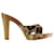 Dolce & Gabbana Sandali con zoccoli in legno con stampa leopardata in cavallino marrone Multicolore  ref.889201
