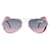 Roberto Cavalli Aviator Schlangenhaut-Sonnenbrille Pink Metall  ref.889209