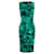 Michael Kors Emerald 'Malachite' Robe de Cocktail Imprimée Rayon Fibre de cellulose Vert  ref.889220
