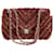 Bolsa Chanel Red Tweed com aba Vermelho Algodão  ref.889238