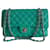 Chanel Classic green bag Leather  ref.890228