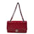 Piccola borsa con patta Chanel in vernice rossa Rosso Pelle verniciata  ref.890538