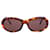 Óculos de sol CARTIER Plástico Marrom  ref.890585