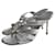 Céline Heeled mules Silvery Leather  ref.890641