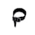 Bracelet Hermès en cuir noir boucle crochet en métal argenté  ref.890652