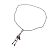 Chanel Collana con pendente a statuetta Coco Mademoiselle in metallo argentato Argento