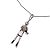 Chanel Collana con pendente a statuetta Coco Mademoiselle in metallo argentato Argento - vista 2