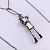 Chanel Collana con pendente a statuetta Coco Mademoiselle in metallo argentato Argento - vista 7