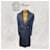 Autre Marque Versus Classic Blue Pinstripe Spring Coat IT 42 US 8 UK 10 Prix de vente recommandé £2229 Coton Elasthane Acetate Bleu  ref.891238