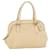 FENDI Celeria Hand Bag Leather Beige Auth rd4791  ref.891341
