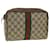GUCCI GG Canvas Web Sherry Line Clutch Bag PVC Leather Beige Red Auth th3547  ref.891342