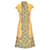 Vivienne Westwood Vintage-Jacquard-Kleid Gelb Seide  ref.891471