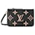 Bolso Louis Vuitton estampado con forro y cremallera en la correa Negro Cuero  ref.891494