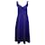 Autre Marque Saloni Ruth Off-The-Shoulder Midi Dress in Blue Polyester  ref.891547