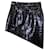 Alexander Wang Mini-jupe asymétrique en cuir de veau effet croco noir Cuir Veau façon poulain  ref.891573