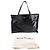 Bolsa Tote Acne Studios Agele em Lona Revestida Preta - vista 6