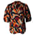 Dries Van Noten Chance bedrucktes Kurzarmhemd aus orangefarbener Viskose Mehrfarben Zellulosefaser  ref.891612