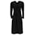 ba&sh Odile Puff-Sleeve Midi Dress in Black Polyester  ref.891614