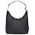 Gucci Black GG Canvas Shoulder Bag Leather Cloth Pony-style calfskin Cloth  ref.892286
