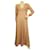 Red Valentino Langarm-Kleid mit V-Ausschnitt aus lachsrosa Seide mit metallischem Faden und Punkten – Gr 40 Pink  ref.892386