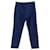 Diane Von Furstenberg DvF Gwennifer Due pantaloni testurizzati Blu Blu navy Cotone Elastan  ref.892899