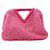 Bottega Veneta Small Point Bolso de hombro acolchado en piel de cordero rosa Cuero  ref.893591
