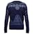 Stella Mc Cartney Suéter com motivos florais Stella McCartney em malha de algodão azul  ref.893608