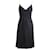 Temperley London V-neck Knee Length Dress in Black Silk  ref.893615