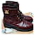 Louis Vuitton Louis Vuittton Wonderland Burgundy Red Leather Boot 38.5 Dark red  ref.893643