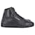 SAINT LAURENT SL24 Mid Top Sneakers in Black Leather  ref.894268